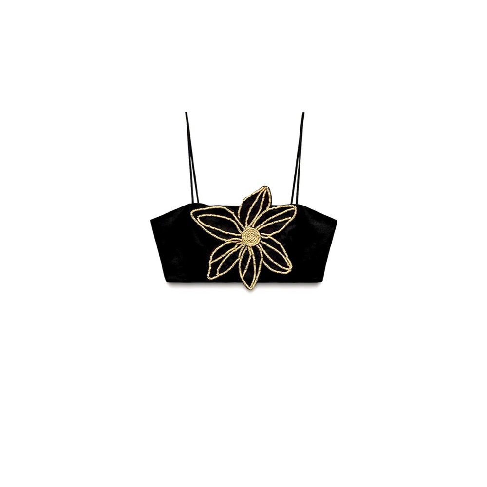 ZARA BEADED CROP TOP